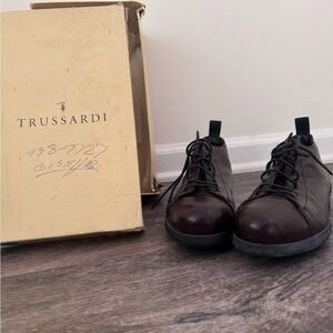 Trussardi Men's Black Leather Shoes